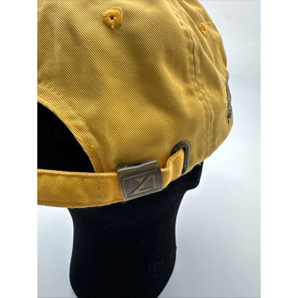 Y2k Ahead Vintage PGA West Golf Hat Yellow mustard Strap Back 2000 Dad Q School
